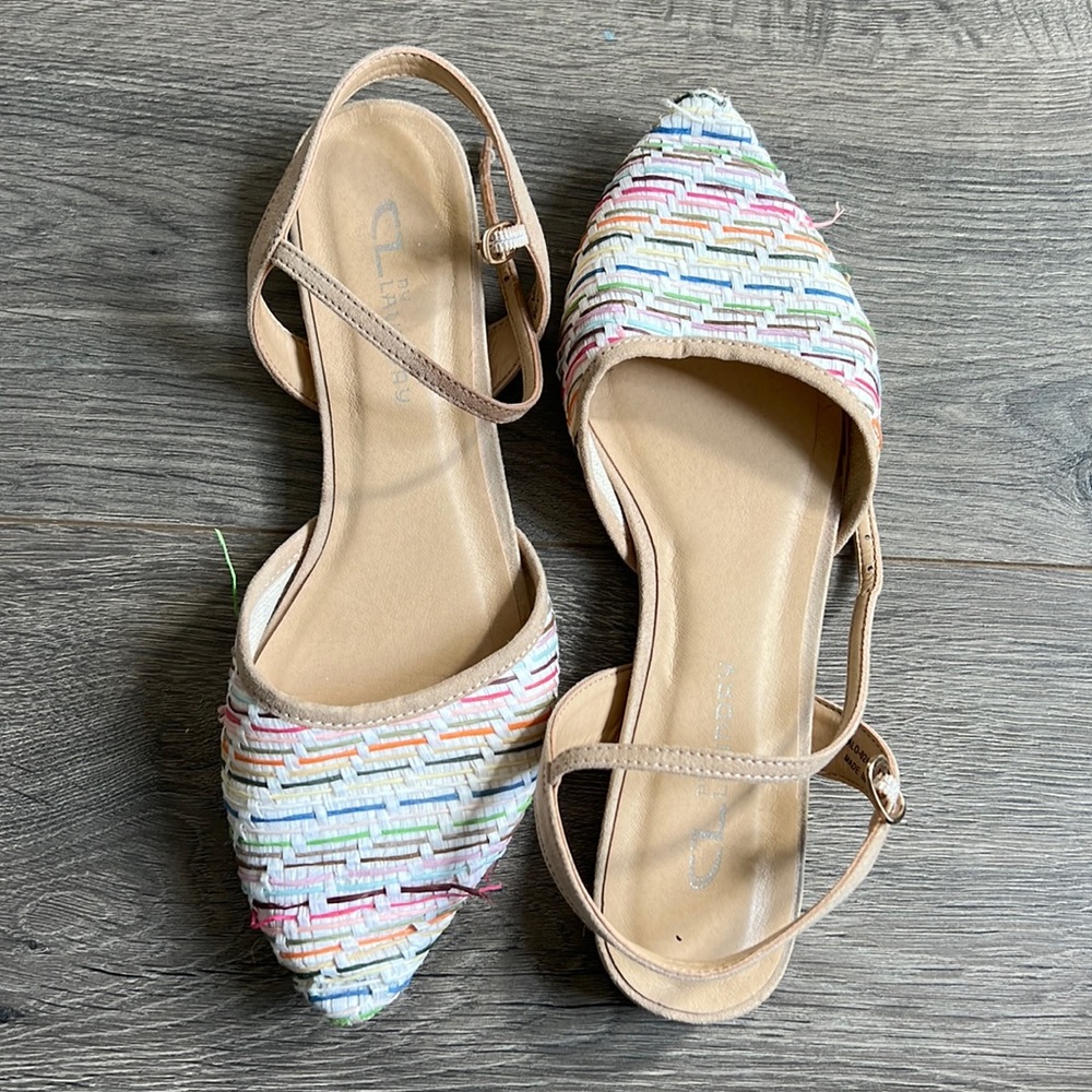 Chinese Laundry Hippie D’orsay Rainbow Flats 7.5